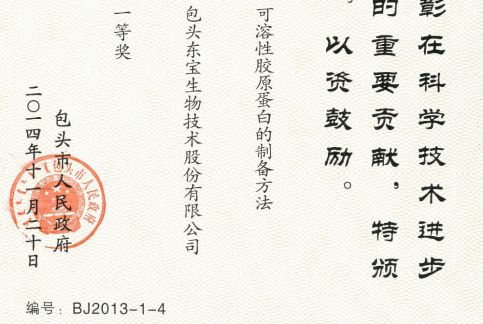 2013年包头市科学进取一等奖